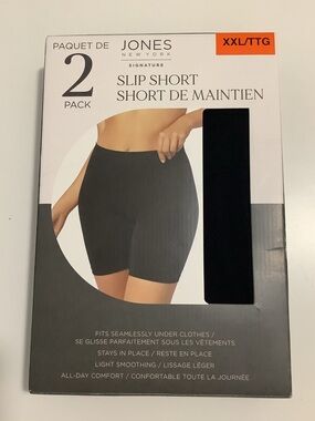 Jones New York Black Women's Slip Shorts - 2 Pack Sz. XXL